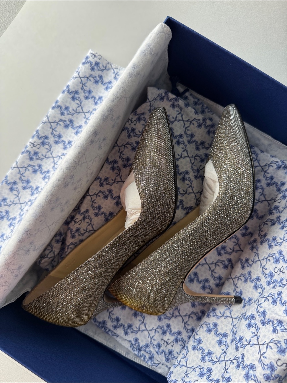 BRAND NEW - Sarah Flint Perfect Pump 85 in Gunmetal Lame. Pointed-Toe Pumps. - Picture 2 of 16
